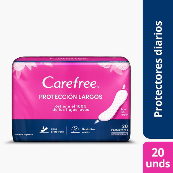 Carefree Long Protection Daily Protectors (20 Units): Lightweight, Leak-Proof and Individually Wrapped for Convenience