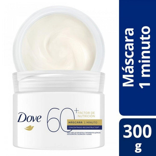 Dove Treatment Mask 1 Minute Factor Nutrition 60+(300Gr / 10.58Oz): Intensely Nourishing Hair Repair Formula
