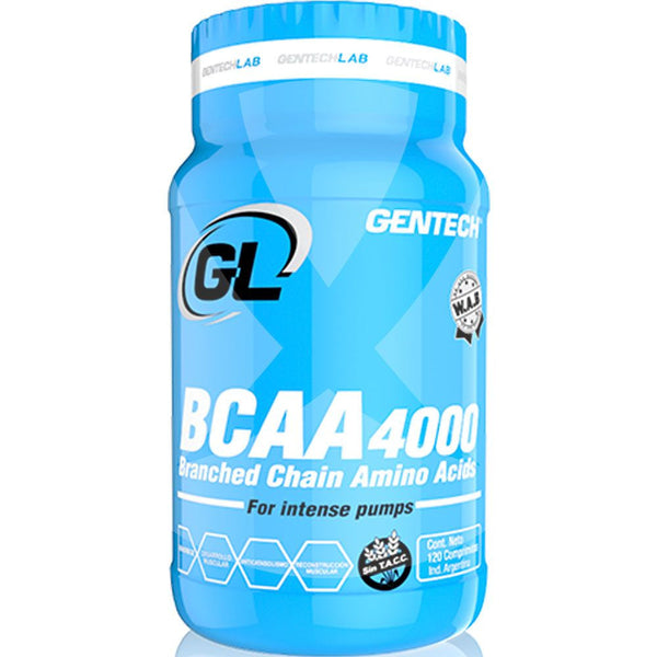 Gentech BCAAs 4000 Amino Acids Supplement - 120 Tablets with Vitamins & Minerals for Muscle Growth & Recovery