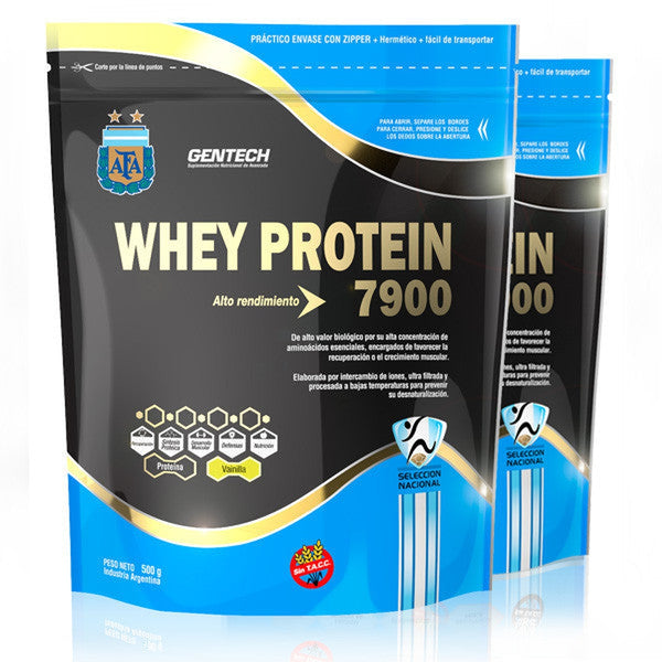Gentech Whey Protein 7900 Vanilla (500Gr / 17.63Oz)High Quality Whey Protein Isolate - Low Fat, Carb & Sugar, Great Taste & Gluten Free
