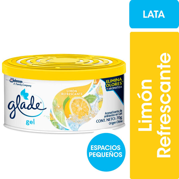 Glade Mini Cooling Lemon Gel Air Freshener: Long-lasting Fragrance, Eliminates Odors, and Non-Toxic