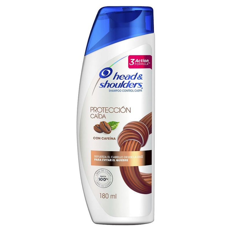Head & Shoulders Drop Protection With Caffeine 180ml / 6.08fl Oz - Strengthens Hair, Hydrates, and 100% Dandruff Free*