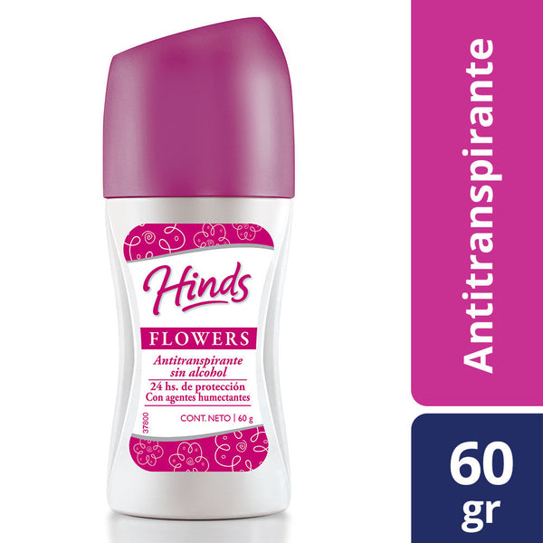 Hinds Flowers Antiperspirant (60Gr / 2.11Oz): Natural Ingredients, Hypoallergenic, Light Floral Scent