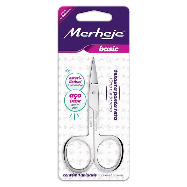 Merheje Basic Nail Scissors 3.5 - Stainless Steel Straight Tip for Precise Trimming