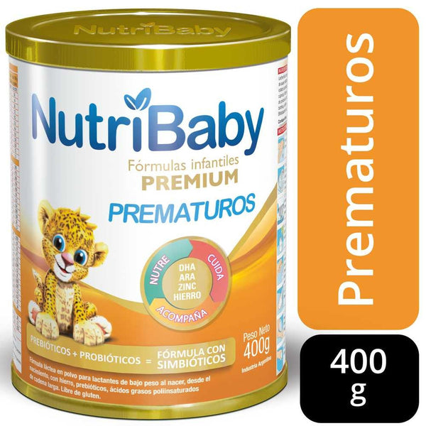 Nutribaby Infant Formula Milk Powder Premium Premature with Prebiotics, Probiotics, ARA & DHA, Iron, Gluten-Free, Symbiotics, Non-GMO(400G / 14.10Oz)